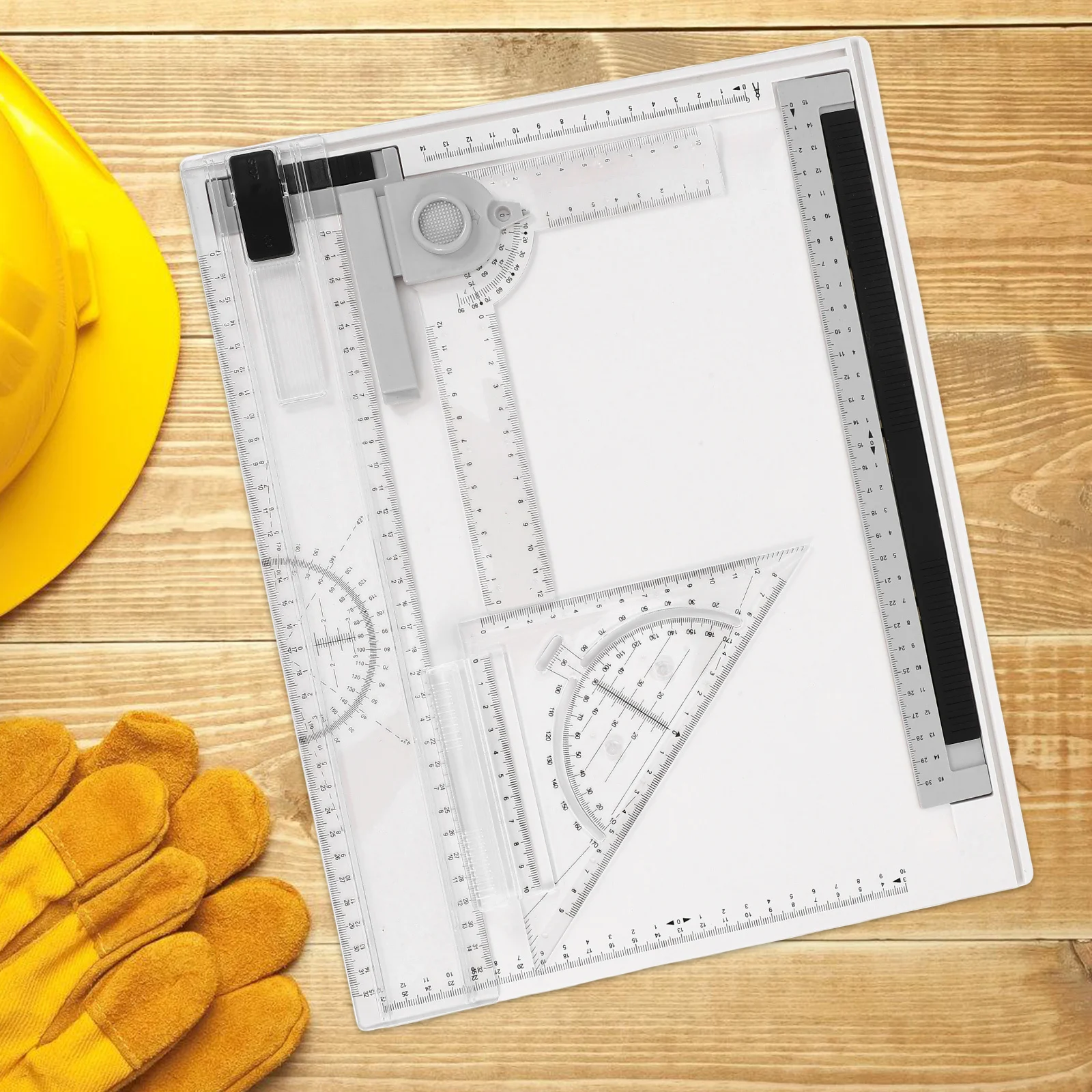 مجموعة واحدة من لوحة الرسم المحمولة مقاس A4، مجموعة أدوات صياغة متعددة الوظائف، موازين دقيقة، مساطر رسم العمارة، استخدام السفر في الهواء الطلق