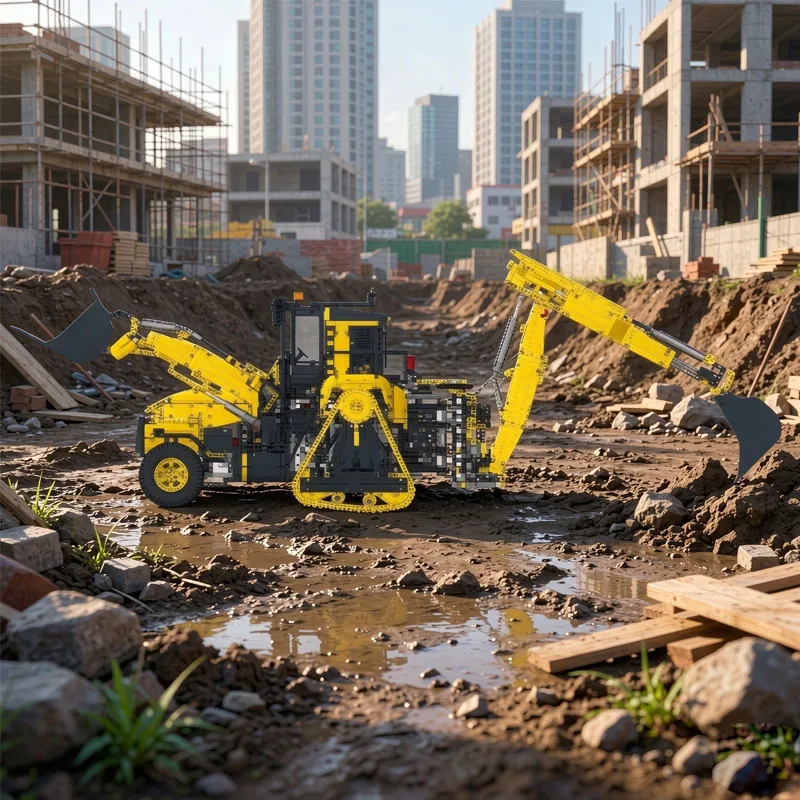 MOC-189156 Building Blocks Transport Machine Super Heavy Excavator Loading Mechanism Model 6923pcs Birthday Gift Christmas Toy