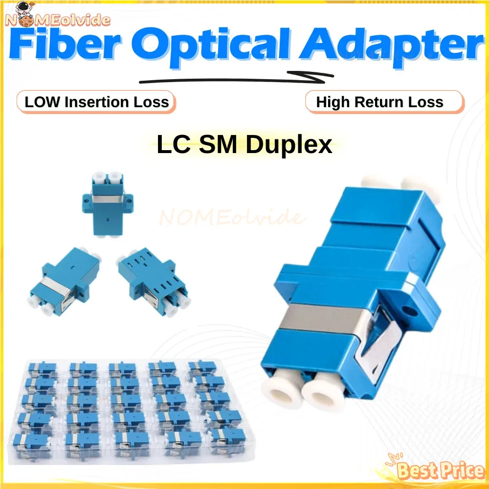 

LC-LC DX SM Fiber Optic Adapter Connector Duplex LC UPC Flange Connector FTTH Fiber optic Adapter LC Optical fiber coupler