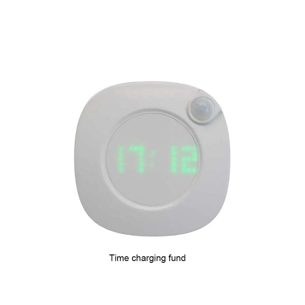 Wall Clock Light Infrared Motions Sensor Induction Night Lamp Attachable