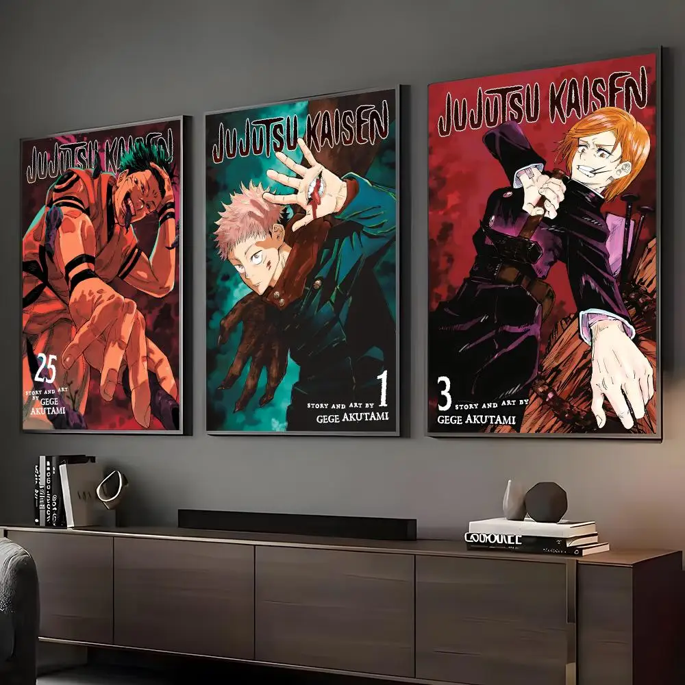 Jujutsu Kaisen Painting Calligraphy HD Art Wall Room Decor Home Waterproof Home Living Bar Decorative Paintings