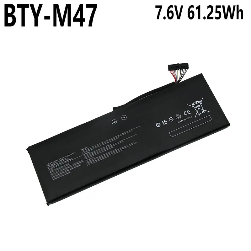 

7.6V 61.25Wh BTY-M47 Laptop Battery for Msi GS40 6QD 6QE Future Humans S4 GS43 GS43VR 7RE 6RE MS-14A3 MS-14A1