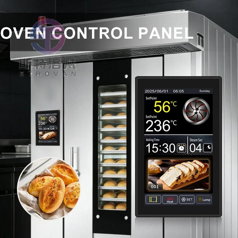 MK5L19-61 Color Screen Oven Series Controller IP68 Waterproof Temperature Control Panel for Commercial Oven Use
