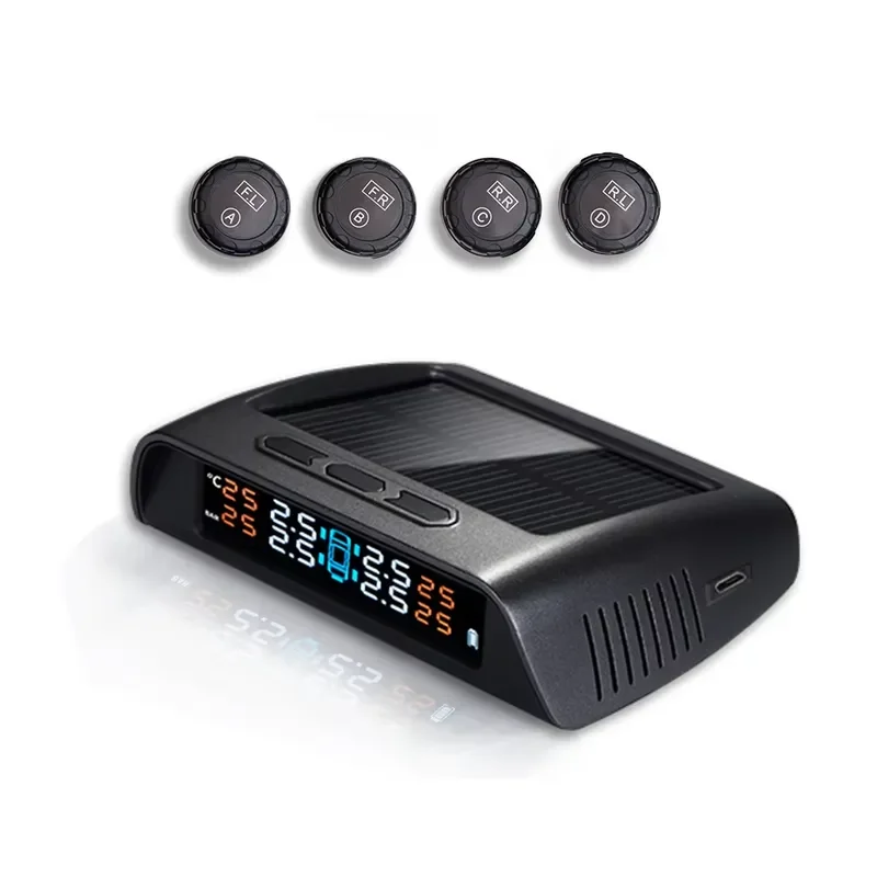 Wireless Solar Power External Truck Car Tire Valve Pressure Monitoring TPMS