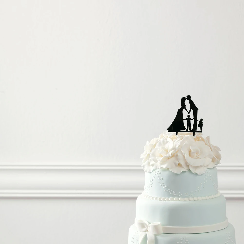 

Wedding Cake Acrylic Bride Groom Wedding Cake Toppers With Son Daughter Son Daughter Rustic Anniversary Special Day Romantic