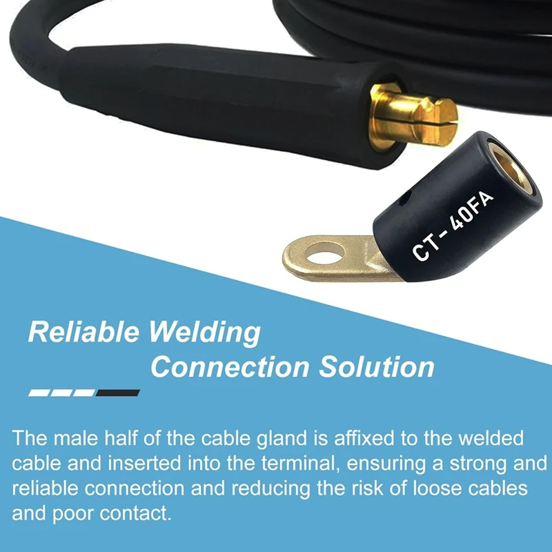 ABGR-2PCS CT-40FA أطراف اللحام و2 قطعة موصلات كابل اللحام LC-40، لآلة اللحام، 1/0 و2/0