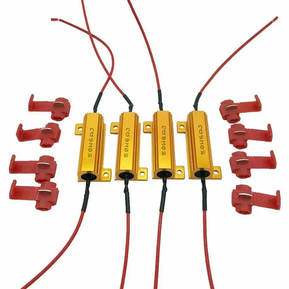 LED Indicator Ballast Load Resistor Flash Rate Relay Turn Signal Bulbs 50W 6 Ohm Load Resistor