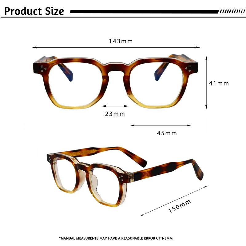 HBK Retro Square Glasses Frames Men Flat Lenses Anti Blue Light TR90 Optical FramesHigh-Quality Reading Eyeglasses for Women