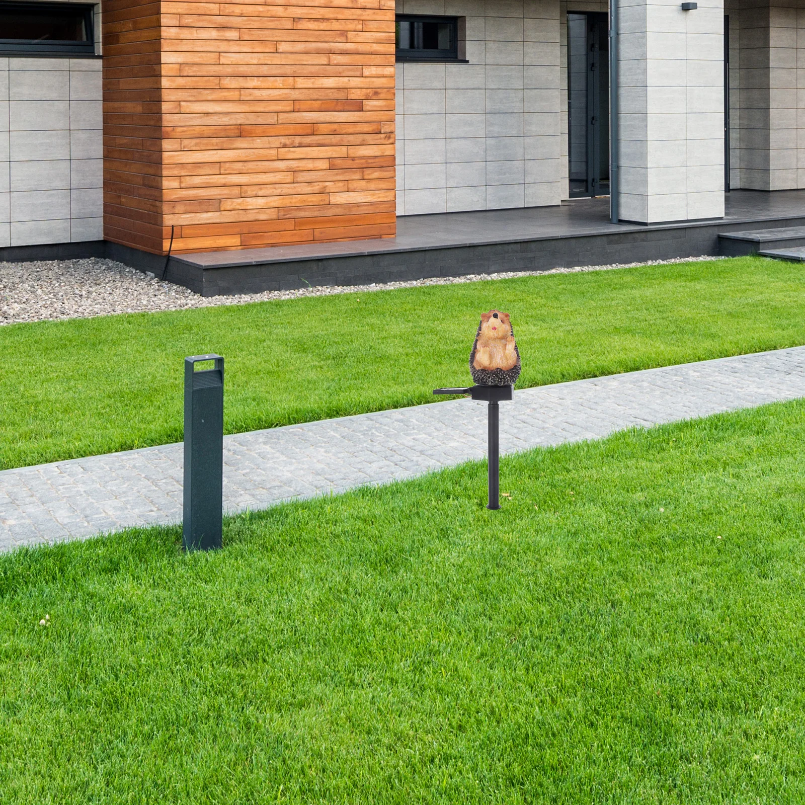 Igelförmige, angetriebene Licht-Solar-Pfahllampe für den Außenbereich für Rasen, Gartenlampe, Hof, Wegbeleuchtung