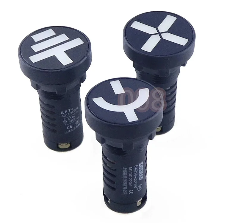 AD16-22W/D/G/N Square High Brightness Dual-color Lamp Position Signal Indicator