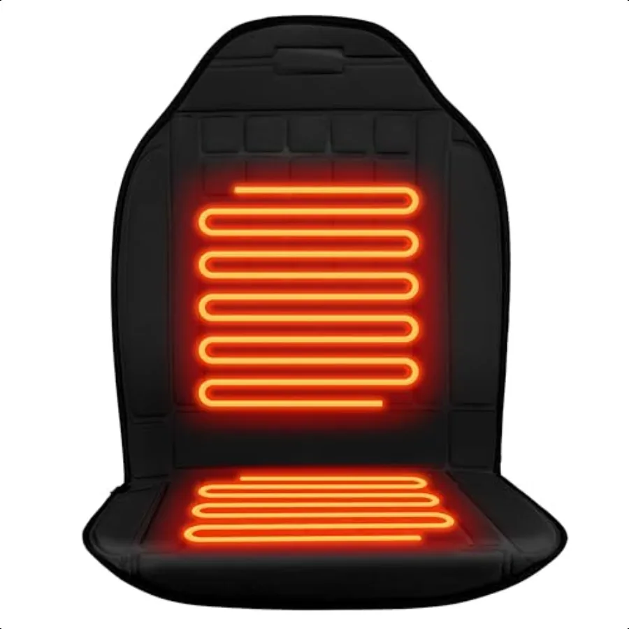 

Aimery Heated Seat Covers for Winter Comfortanle Seat Warmer Heated Seat Heater Black UL Listted 2 Heating Sets