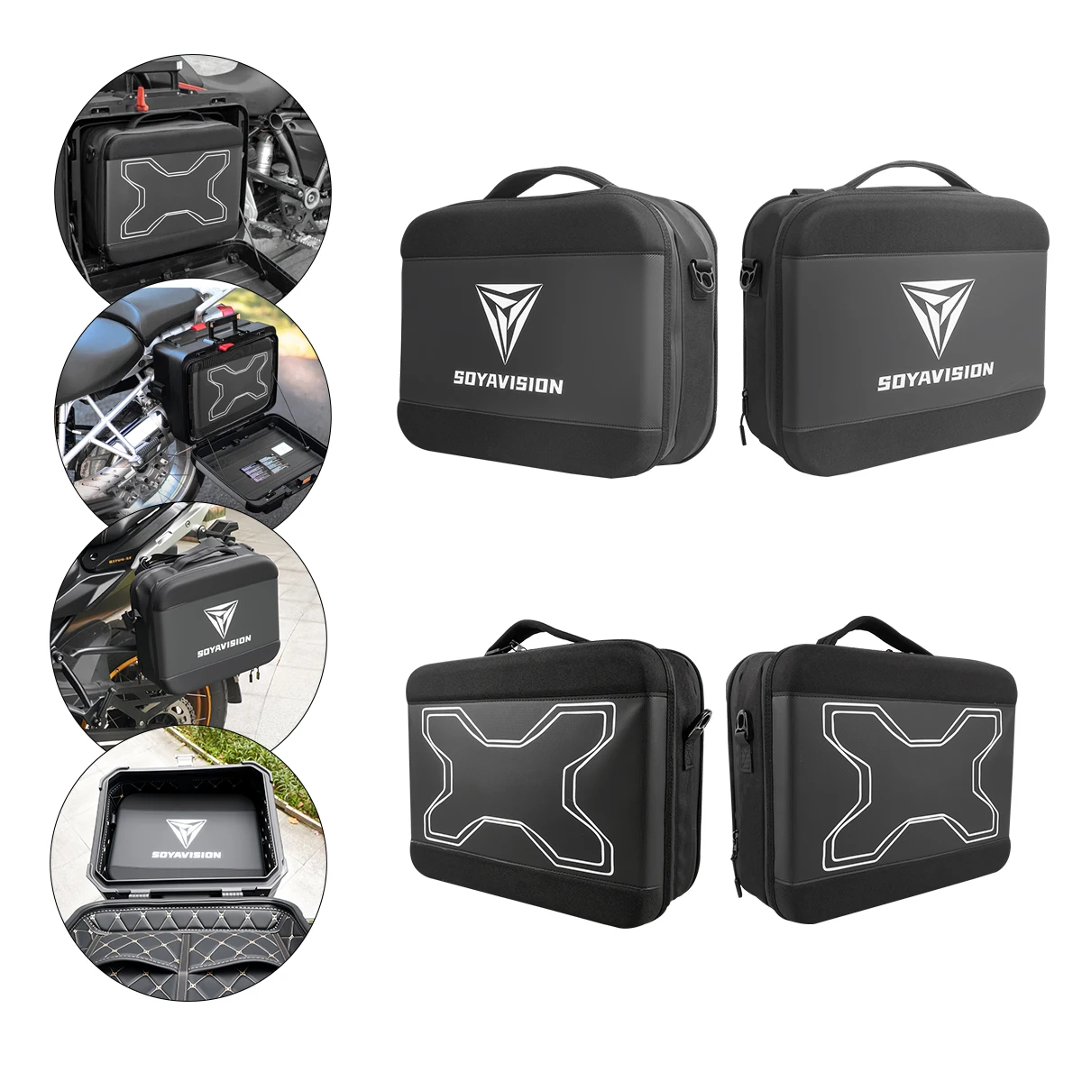 حقيبة داخلية لصندوق جانبي أسود للدراجة النارية مناسبة لـ R1250GS ADV F750GS F850GS BMW R1200GS حقيبة سفر داخلية لصندوق Vario #1