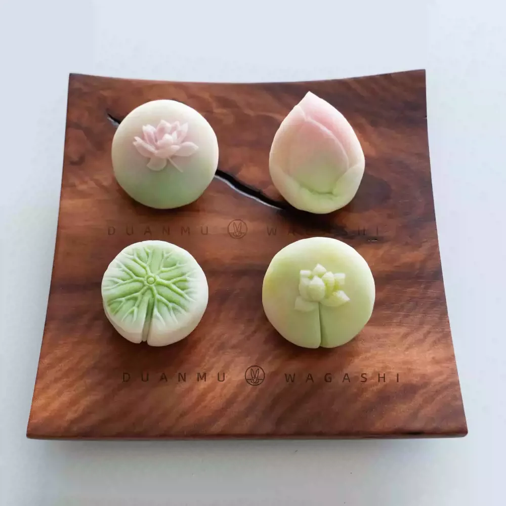 

lotus flower pattern wagashi mold,Beauty design wagashi diy making pressing tool