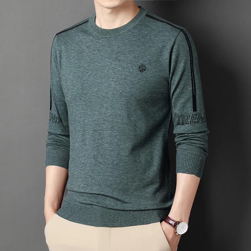 

Облегающий круглый трикотаж Ne, модный базовый слой, мужской свитер Crew Ne, весна-осень, легкий, удобный трикотаж...