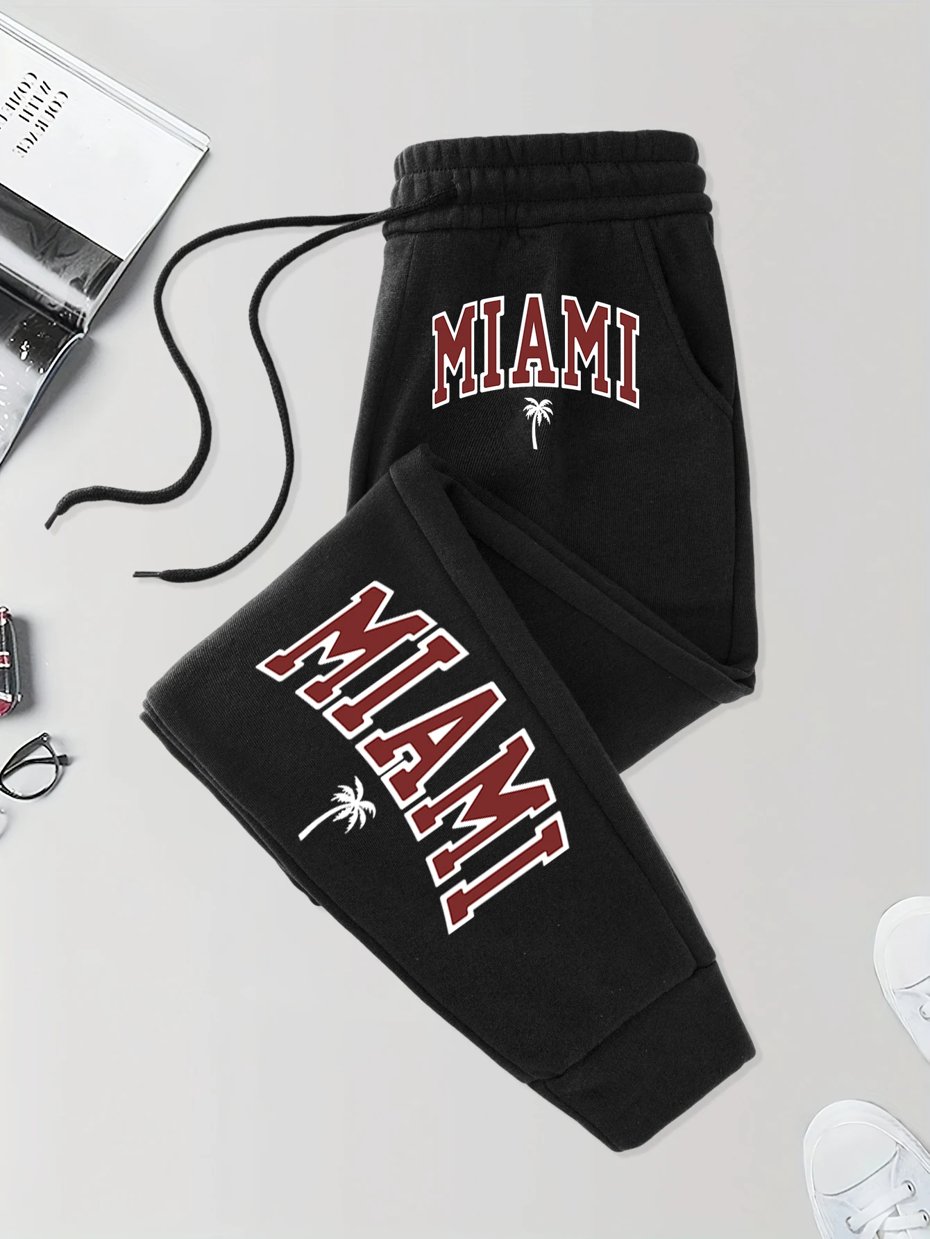 

Miami Letter Creativity Printing New Long Pants Man'S Drawstring Sports Pant Warm Joggers Sweatpants Fleece 10 Colors Trousers