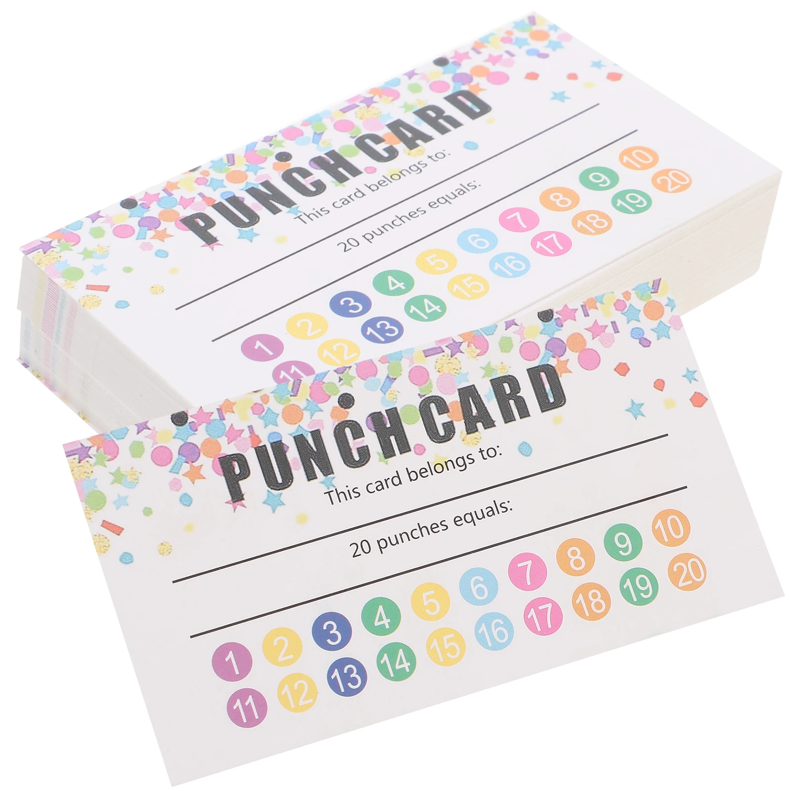 

50 Sheets Reward Punch Cards for Kids Classroom Motivation Encouragement Stickers Paper Cartoon Incentive Tracking