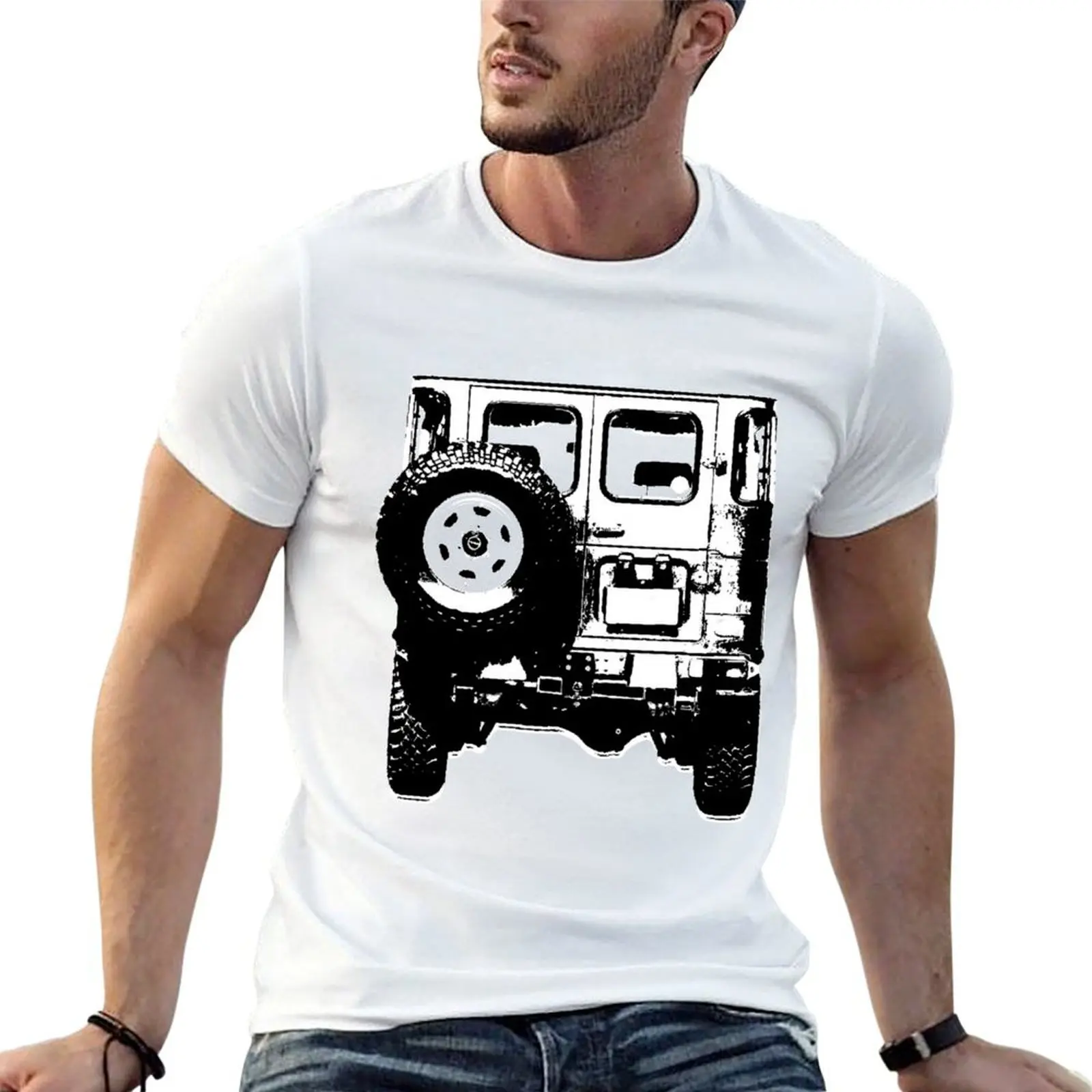 

FJ40 Old School Land Cruiser T-Shirt man t shirts graphic t shirts for man cotton funny T-Shirt