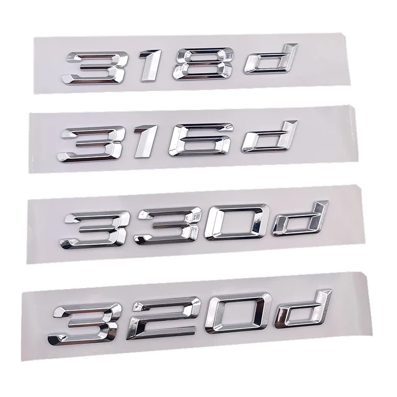 

3D ABS Chrome Car Rear Trunk Letters For BMW 316d 318d 320d 325d 330d E46 E36 G20 E90 F30 E92 Emblem Logo Sticker Accessories