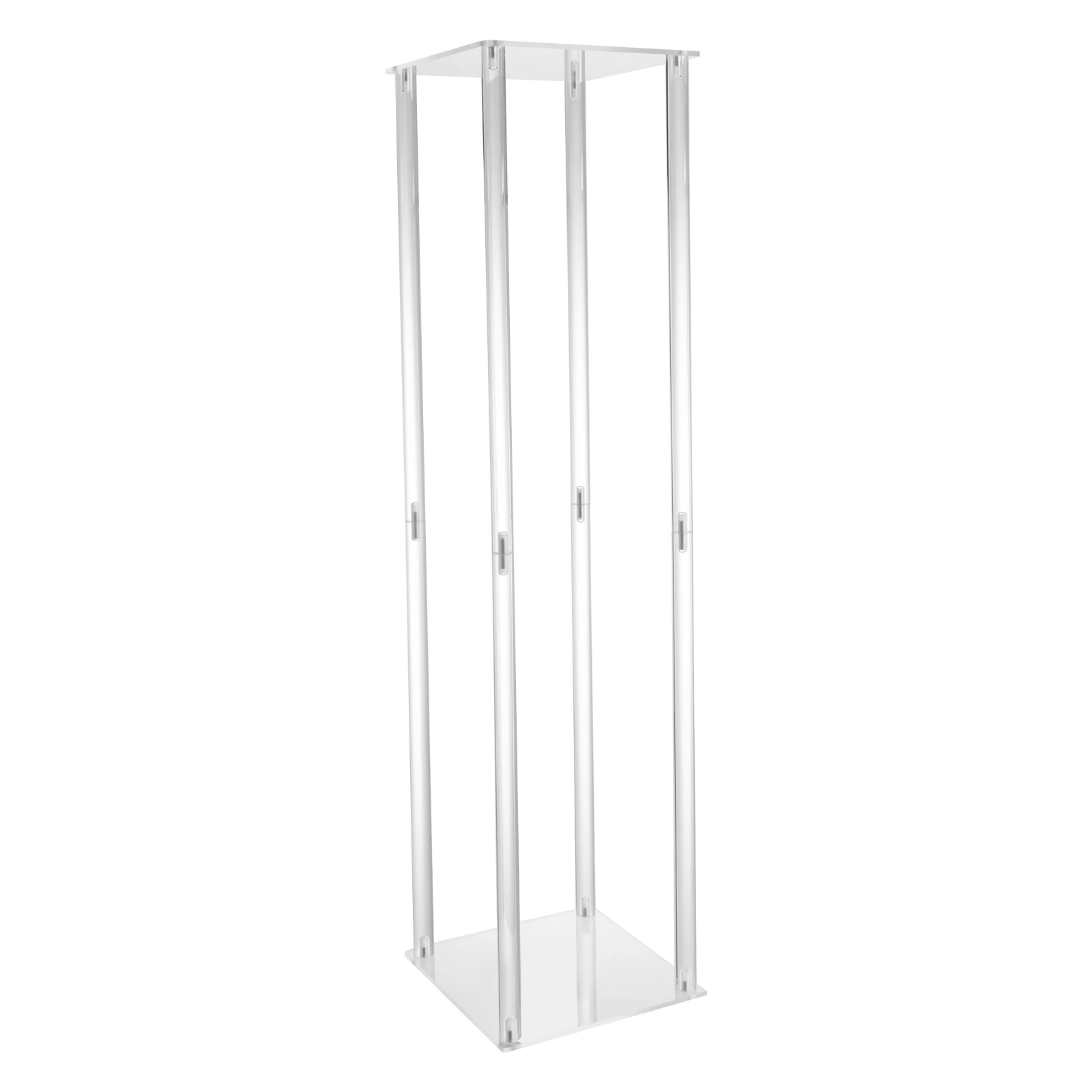 Acrylic Vase Wedding Centrepieces, 3 PCS Clear Column Flower Display Stand, Geometric Display Stand for Home Decor 40/60/80cm