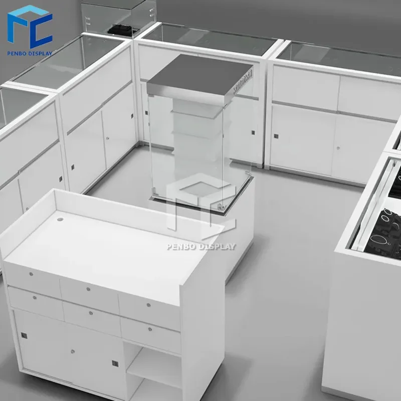 Custom.Factory مباشرة متجر المجوهرات الفاخرة التصميم الداخلي عرض تصميم مخصص لمتجر المجوهرات