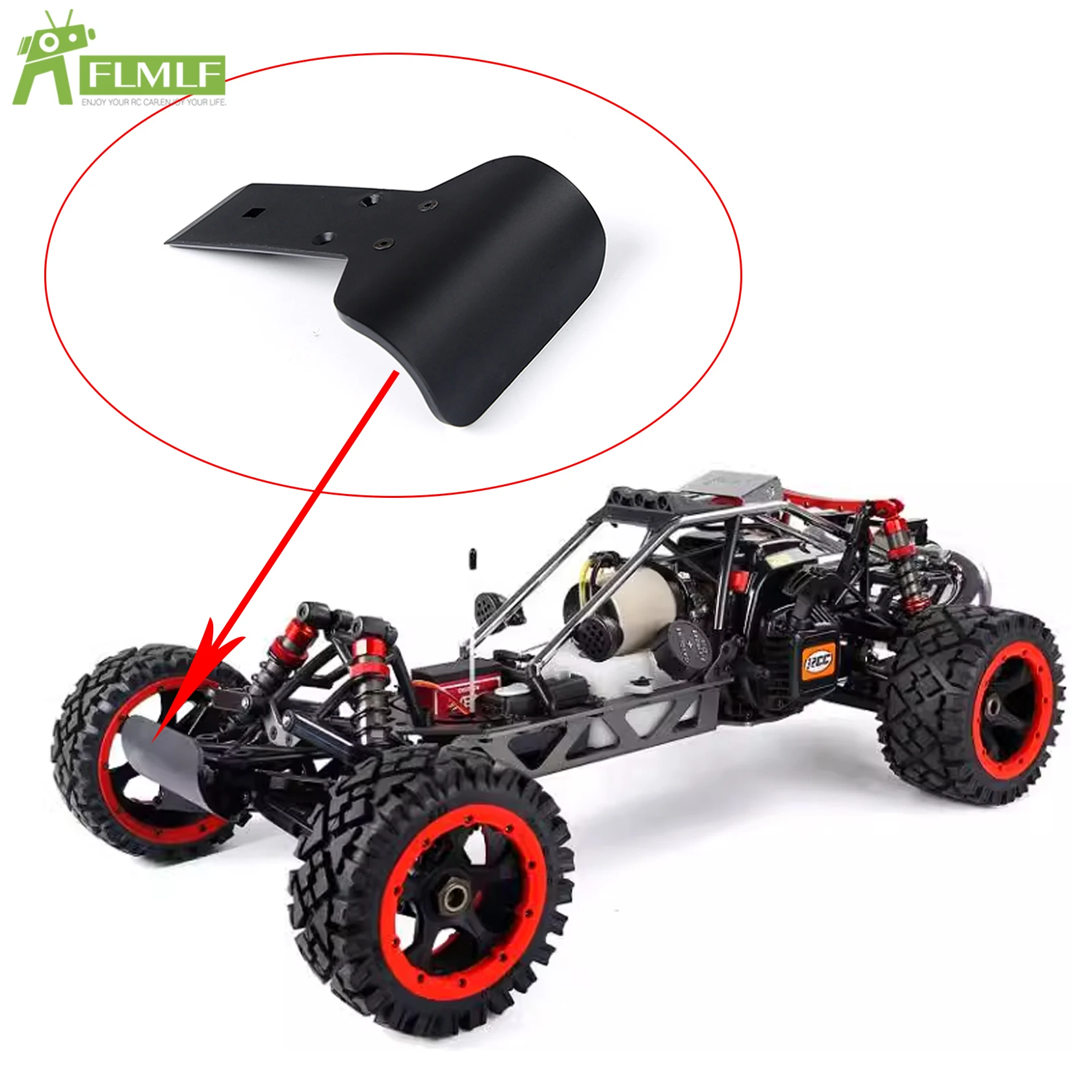 Protetor de para-choque dianteiro de plástico, adequado para 1/5 hpi rofun baha rovan km baja 5b 5t 5sc rc carro brinquedos peças de jogos