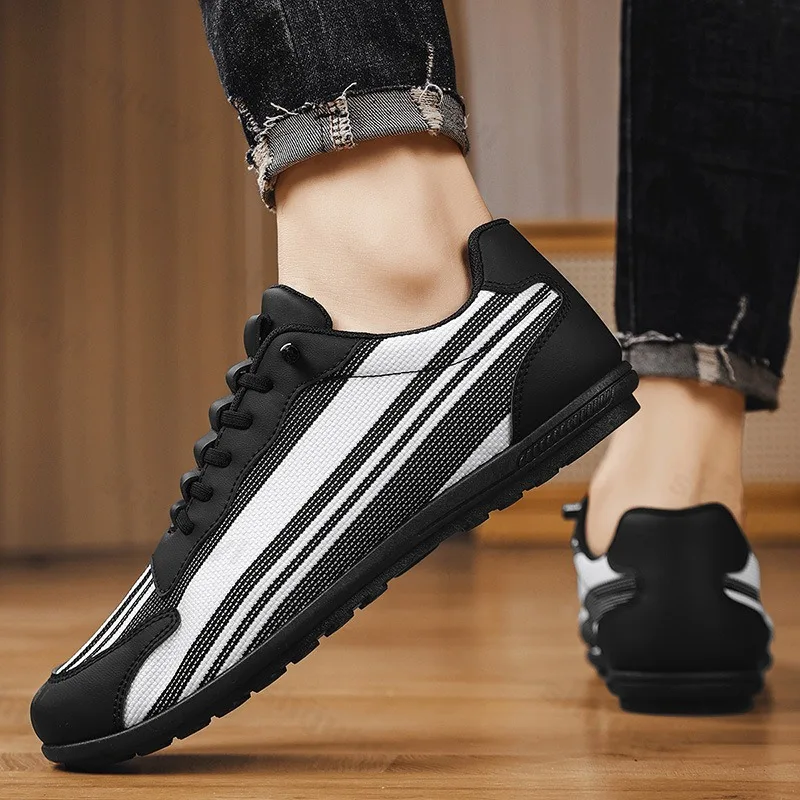

Осенняя сетчатая дышащая нишевая повседневная обувь с низким берцем для мужчин, модные трендовые универсальные удобные нескользящие кроссовки на плоской подошве