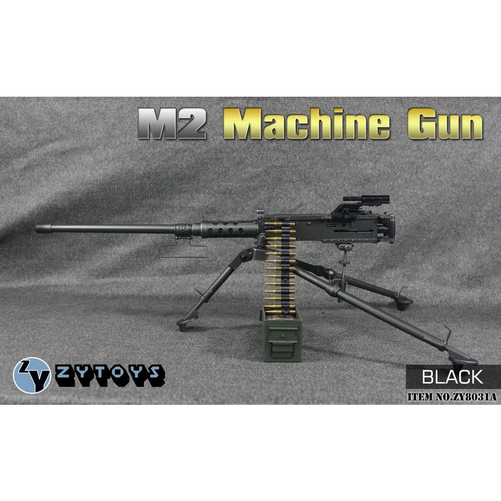 

ZYTOYS 1/6 M2 Browning Machine Model Army Weapon Black ZY8031A 12inch Action Figure Military Soldier Accessories Hobby In Stock