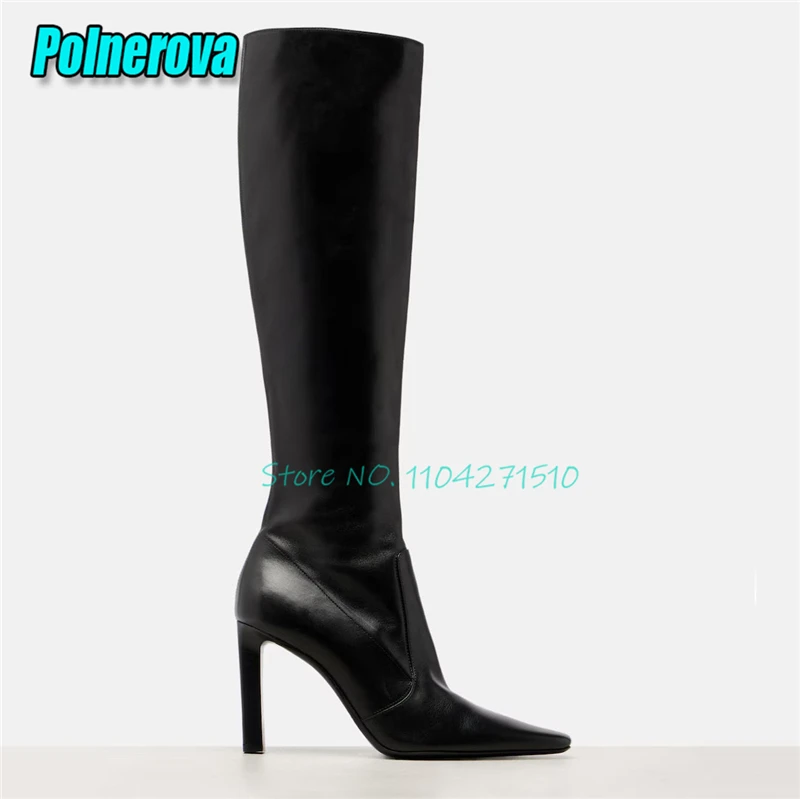 Botas de Salto Alto com Bico F - Street Fashion Canada avaliação e preço