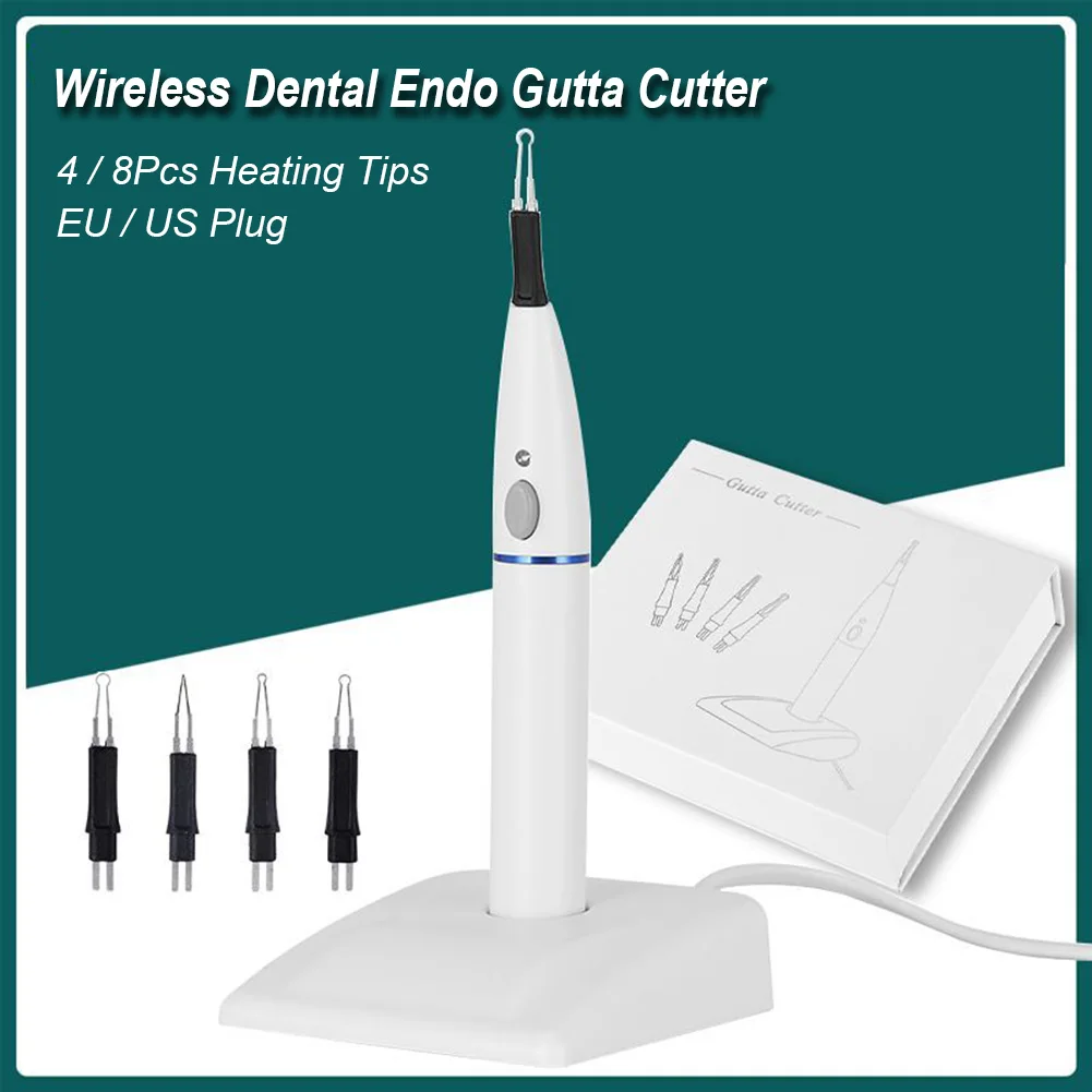 Wireless Dental Lab Gutta Percha Point Cutter Pen With 8 Heating Tips Tooth Gum Cutta Dissolved Breaker Root Canal Therapy Tool