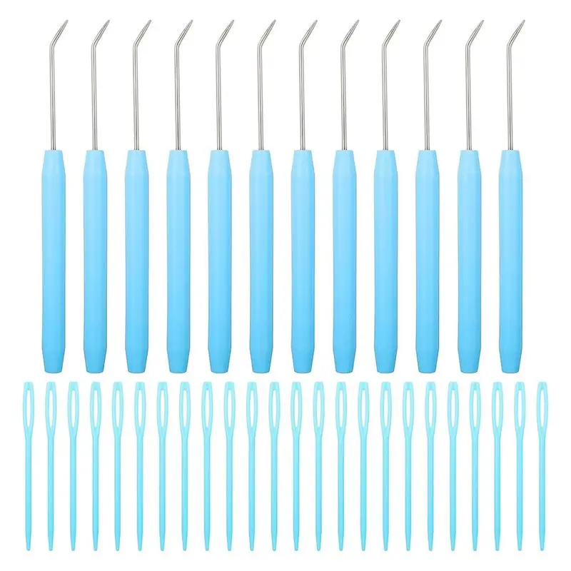 AT02-36Pcs Loom Hook Set,Knitting Loom Hook Crochet Needle Hook Plastic Sewing Needles For Knitting Looms Knitting Boards