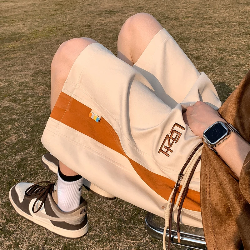 

American Sle Baskeall orts Men's Summer Thin Design Embroidery Oversize Casual Sports Pants mid Waist Loose Fit Basic C...