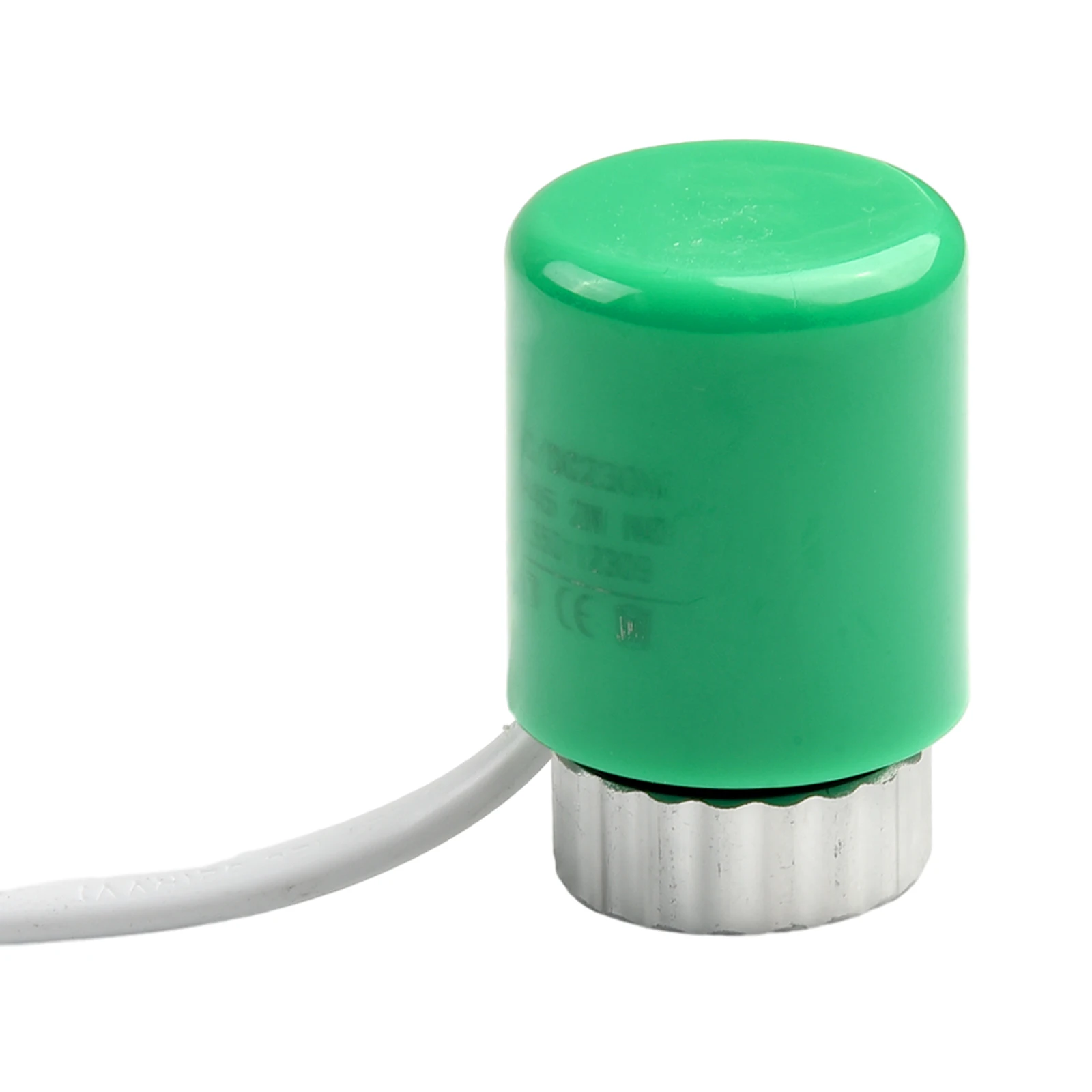 Electric Floor Heating Actuator 230V AC Two Wire For Water Collector Manifold Thermostat Normally Closed White Green M30x1.5MM