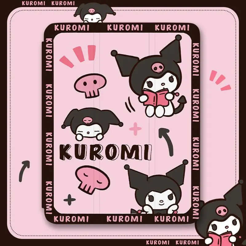 

Kuromi Ipad Case for 2025 A16 11th Air7 Pro 21 22 11in Tablet Cases 10th Generation Air4 5 10.9in Three-fold Case with Pen Slot