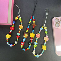 [a203] dopamine cute donut mobile phone lanyard bag car key pendant AirPods earphone case hanging accessories