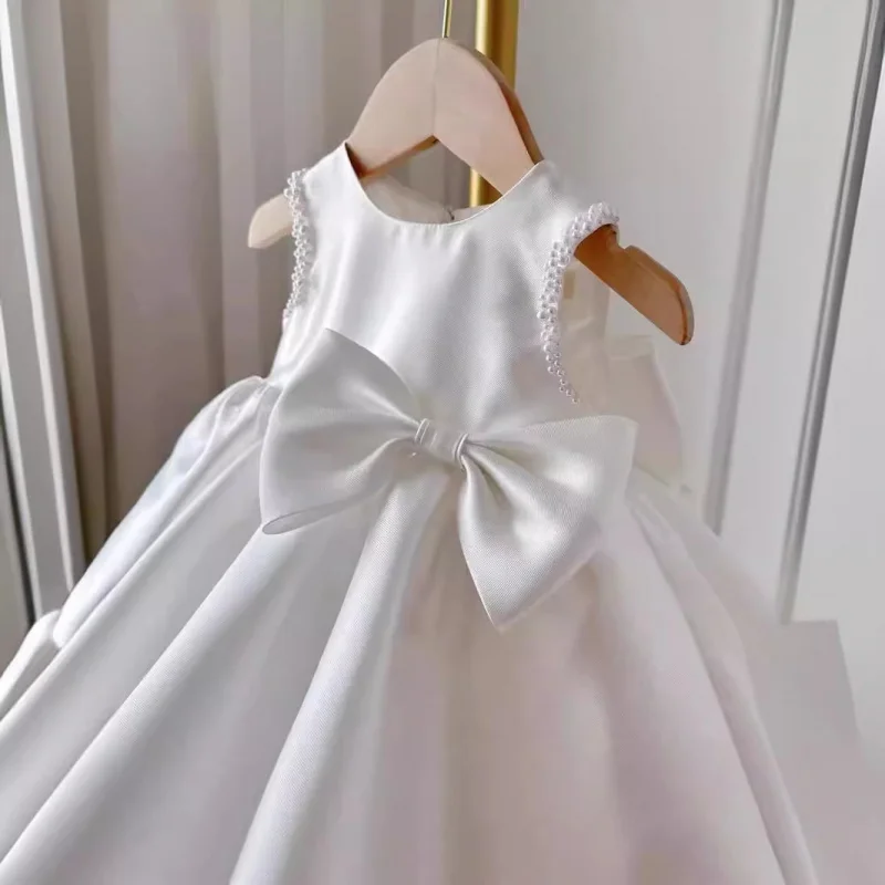 Korean Style Children's Dress Birthday Princess Dress for Girls Flower Girl High-end Fashion Sleeveless Vest Dress