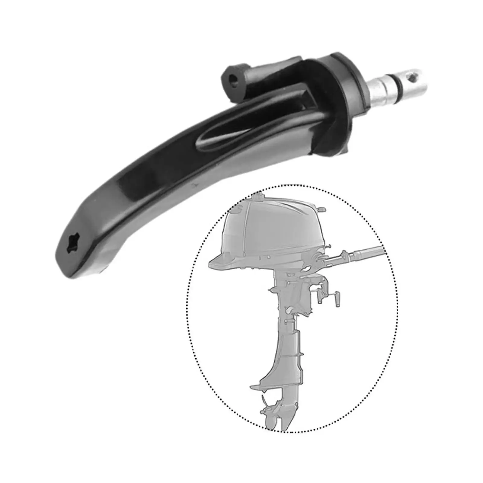 

Shifter Lever Black PP Outboard Replacement Part Easy Installation for Tohatsu 4HP 5HP 6HP