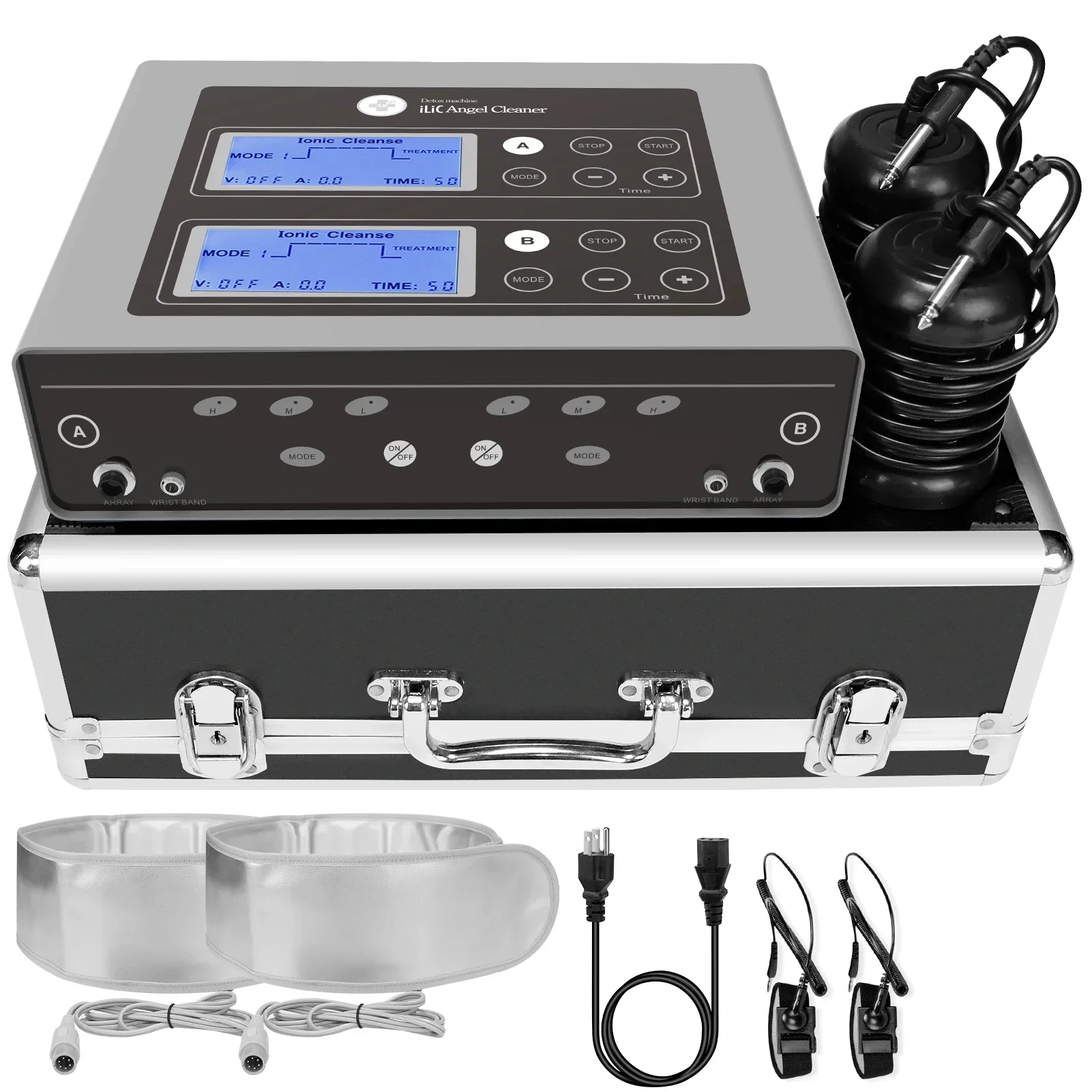 Ionic Foot Detox Machine Spa Equipment For Double With Heating Belts