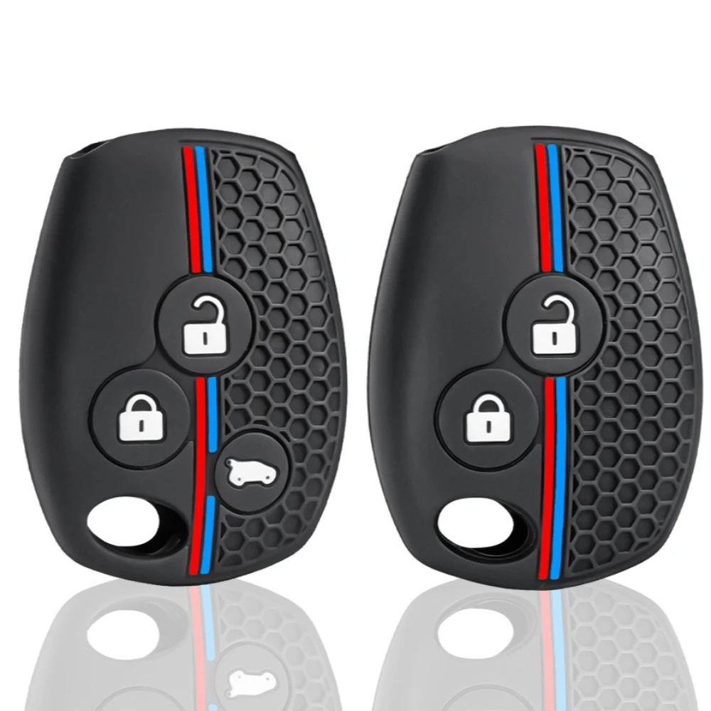 Silicone Car Remote Key Case Cap Cover Shell Fob for Renault Trafic Clio Duster Logan Dacia Sandero for Nissan Terrano Almera