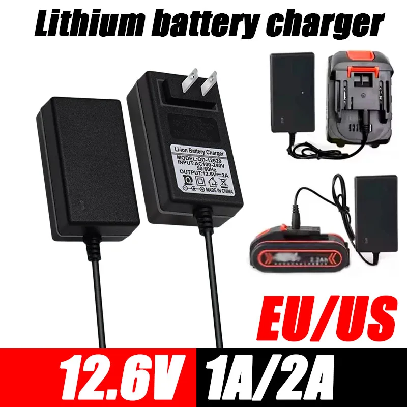 

DC 12.6V 1A 2A EU US 18650 Lithium Battery Charger Dc 5.5x2.1mm PortableCharger Adapter Module Buck Stabilized Voltage Converter