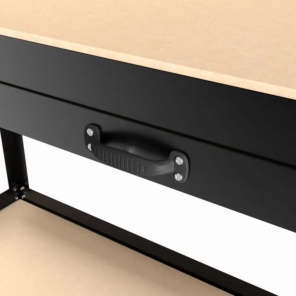 Robuste 61-Werkbank mit Schubladen, Regal und Stecktafel, 300 Pfund Tragkraft für Garage, Holzbearbeitung, Heimbüro