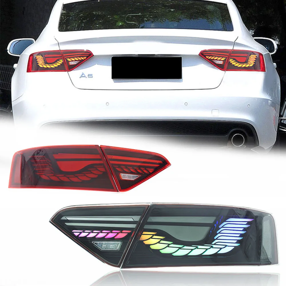 

Светодиодные задние фонари для AUDI A5 S5 2008-2012 RGB стиль, полностью светодиодные DRL, автомобильные задние фонари в сборе, автоаксессуары, модифицированная лампа