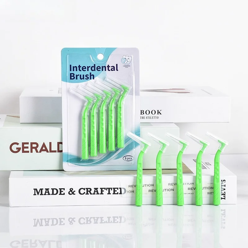 100Pcs Interdental Brush For Dental Orthodontics Clean Between Teeth Clean Soft Mini Brush With Dust Cover Toothpick ToothBrush
