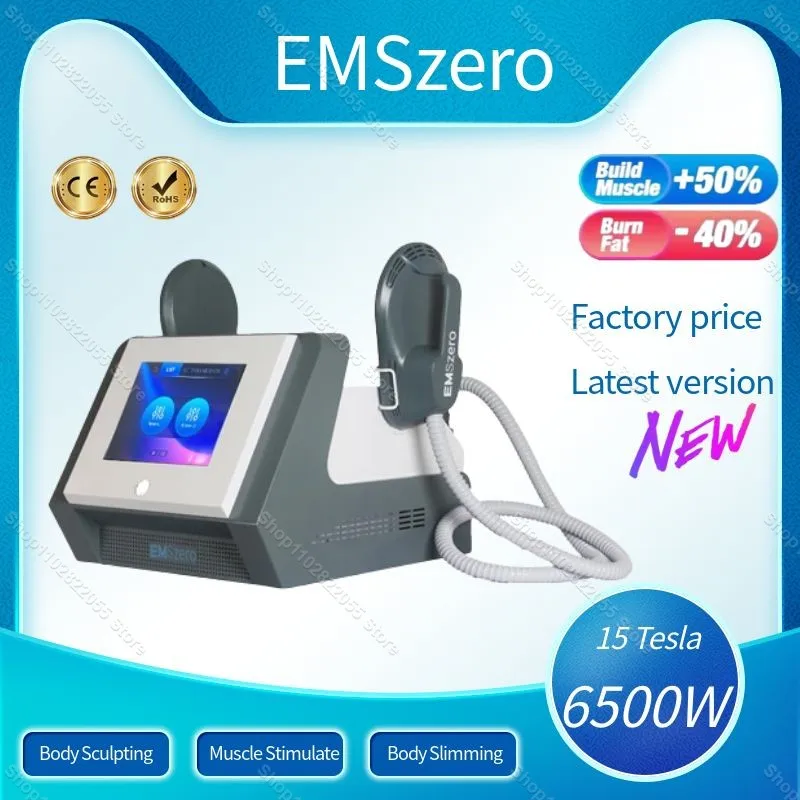 EMSzero 15 Tesla 200HZ Neo Weight Loss EMS Muscle Building Electromagnetic Body Sculpting Hiemt RF Slimming Machine 6500W