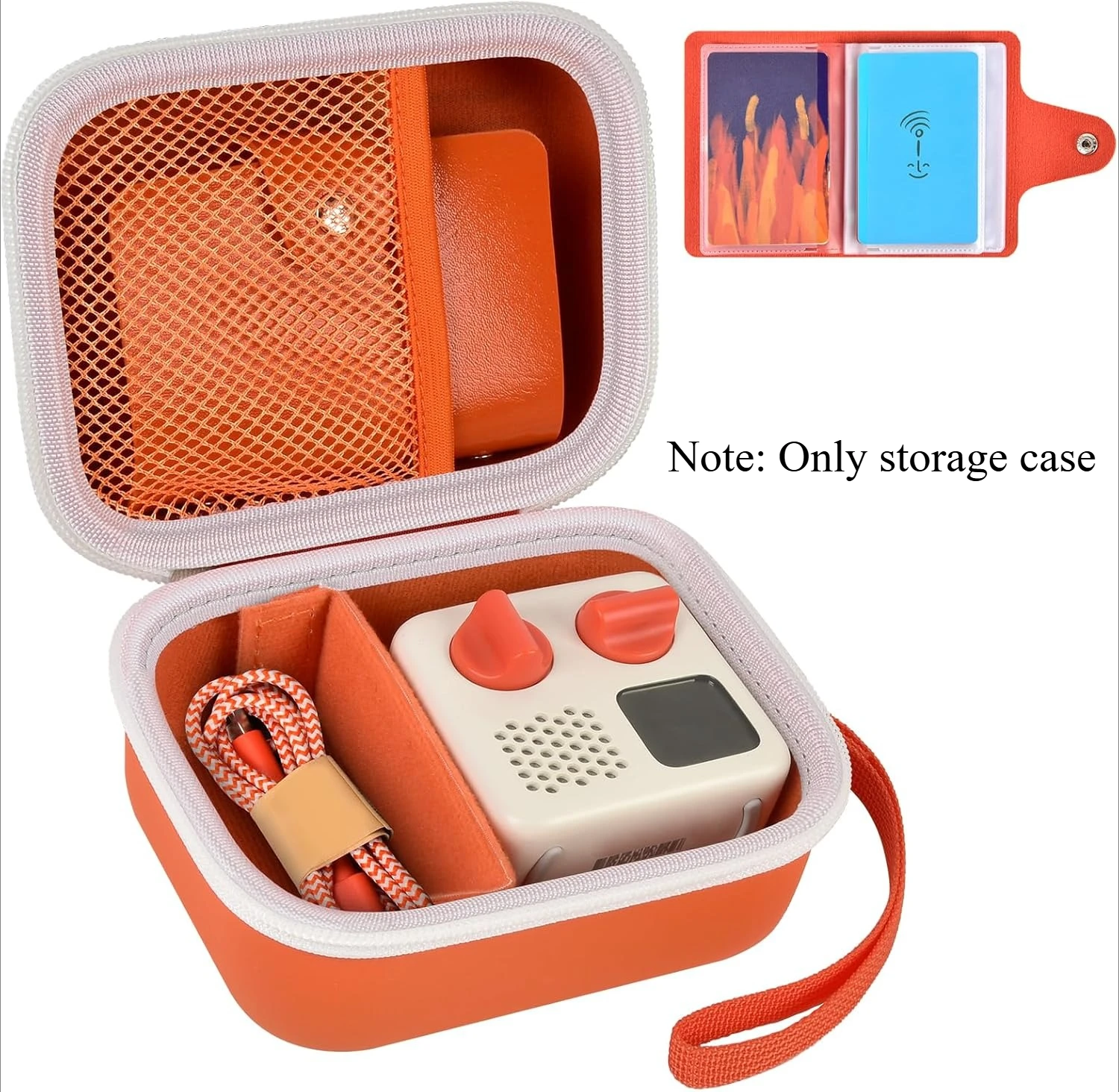 Capa compatível com Yoto Mini (edição 24) Leitor de áudio Bluetooth sem tela infantil e suporte para armazenamento de cartões para até 24 cartões