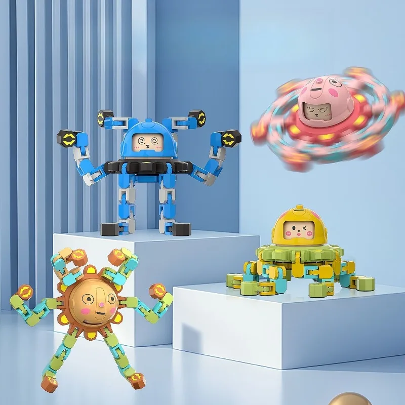 Emoji – Fidget Spinner mécanique, jouet anti-Stress Transformable et Portable, Cool 360 °   Jouet de bureau rotatif pour les fans adultes et adolescents