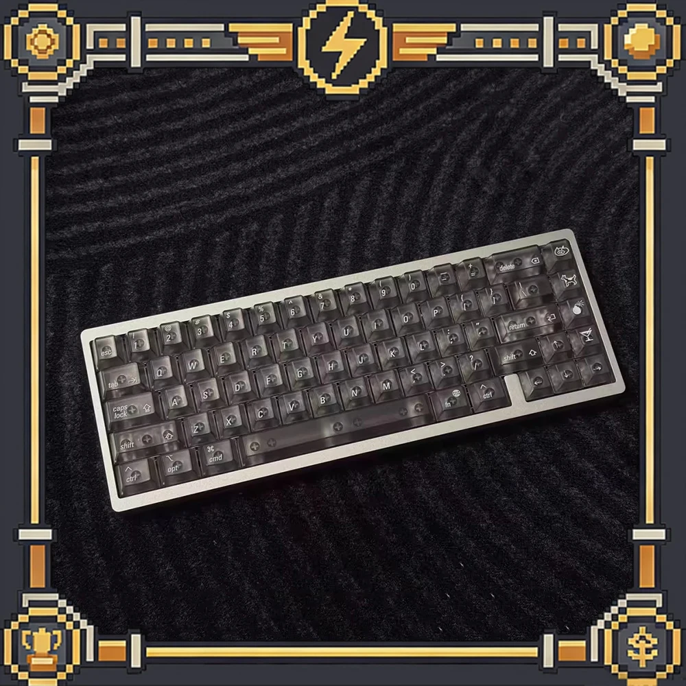 LeleLab SupSup Apple Pie PC Keycaps Grey Fog Permeable Keycap Original Factory Personalized Keyboard Keycaps Customized PC Gifts