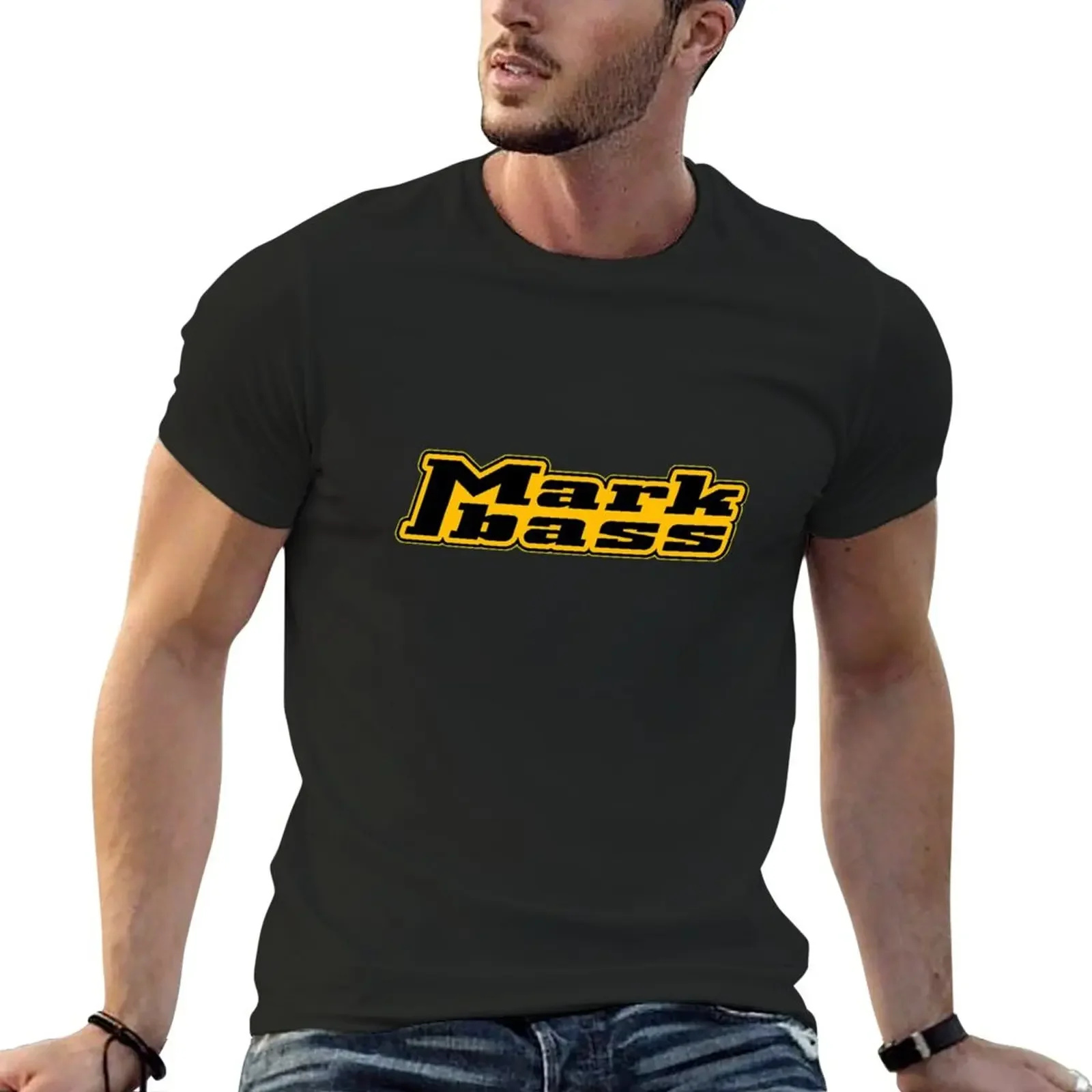 Camisetas estampadas de gran tamaño para hombre, ropa con estampado de Markbass Amp, tops divertidos de verano, harajuku
