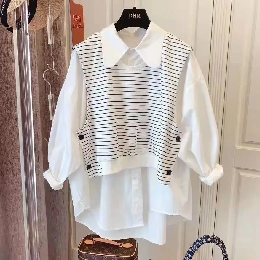 

Мужской полосатый жилет большого размера, осенний модный повседневный длинный све на пуговицах, молодежный жилет для пары, одинаковый жилет, топ