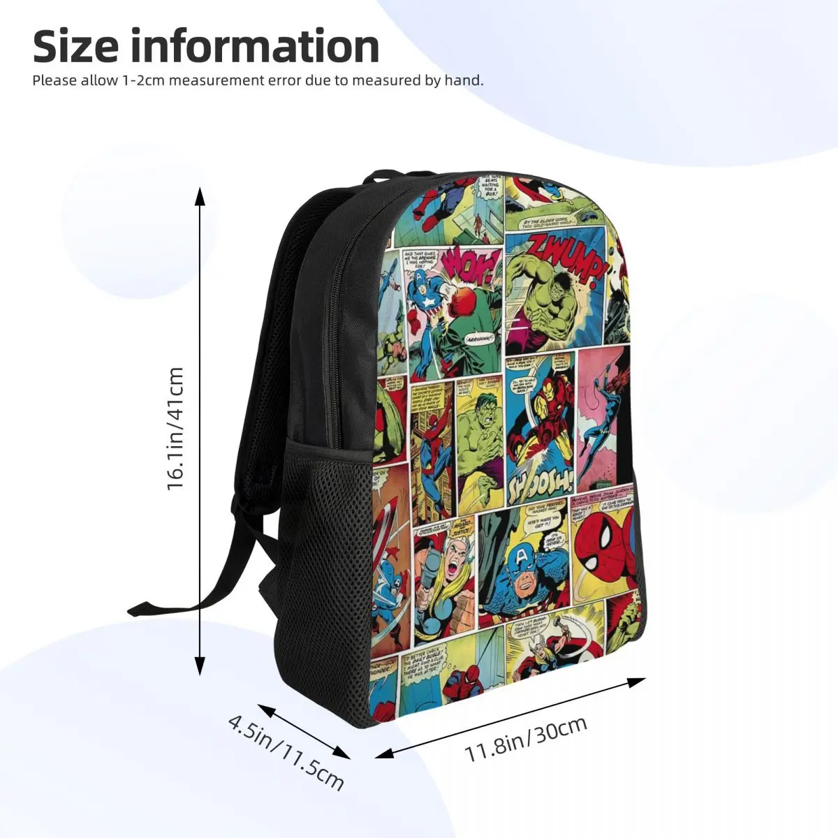 Custom Character Travel Backpack Women Men School Computer Bookbag Spider Man Superheros College Student Daypack Bags