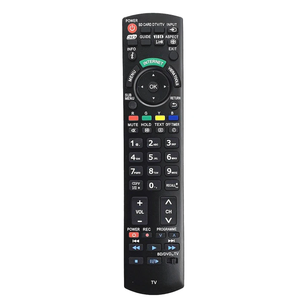 New N2QAYB000659 For PANASONIC Blu-ray BD DVD 3D TV Remote Control TH-42PZ700 TX-L47ET50 TX-P42S21 TX-P42VT30 TX-P50U10E